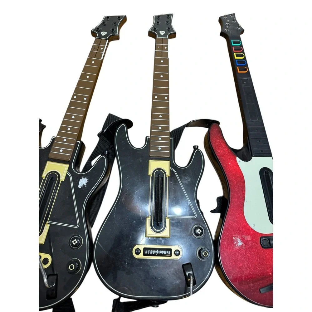 Guitar Hero Gaming Controller Guitars Lot Of 3-‎ Untested